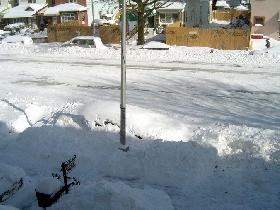 ...and next morning after the blizzard (no car left) (January 2005)